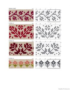 cross stitch patterns with different colors and designs on them, including the letters'd '