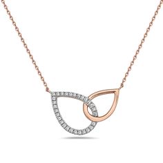 Birmingham Jewelry Item Number: BJNK13339KD Women's Gold And Diamond Necklace 2 TearDrop Shaped Gold and Diamonds 14K Rose Gold Chain Included: 16" - 18" Adjustable Diamond: 29 round 0.12ct *The possibilities are not limited to the options in the dropdown. For pricing on further customizations & special options, please call: 1-586-939-5100 Rose Gold Teardrop Pendant Necklace For Formal Occasions, Formal Rose Gold Teardrop Drop Necklace, Rose Gold Pear-shaped Fine Jewelry Necklace, Fine Jewelry Rose Gold Pear-shaped Necklace, Rose Gold Teardrop Diamond Necklace Fine Jewelry, Fine Jewelry Rose Gold Teardrop Diamond Necklace, Fine Jewelry Pear-shaped Rose Gold Necklace, Pear-shaped Rose Gold Necklace For Formal Occasions, Rose Gold Diamond Teardrop Necklace