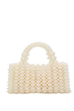 Metz Purse - BIDA Boutique Cream Evening Box Shoulder Bag, Formal Beaded Shoulder Bag With Top Handle, Formal Beaded Top Handle Shoulder Bag, Elegant Spring Shoulder Evening Bag, Chic Shoulder Bag With Pearl Handle For Spring, Cream Clutch Bag For Party, Luxury Beaded Clutch Shoulder Bag, Chic Party Tote Shoulder Bag, Luxury Beaded Handheld Evening Bag