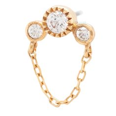 Threadless 14kt Yellow, White or Rose Gold Looking for some delicate pizazz? This "Halston" has a bit of both! A delicate chain dangles from gem pizazz. 8.5mm x 6mm end: 2mm & 1mm Round Bezel CZ's ★★★★ Brand: Buddha Jewelry Organics Collection: 41124 Item Code: Halston Amazing, High-Quality Jewelry at Affordable Prices Elegant Chain Ring With Diamond Accents In Cubic Zirconia, Elegant Cubic Zirconia Chain Ring With Diamond Accents, Luxury Everyday Diamond Jewelry With Gold Chain, Dainty Gold Jewelry With White Topaz, Elegant Dangle Gold Chain Jewelry, Elegant 14k Gold Chain Ring For Formal Occasions, Elegant Gold Chain Dangle Jewelry, 14k Gold Tarnish Resistant Jewelry In Diamond White, Elegant 14k Gold Tarnish-resistant Chain Ring