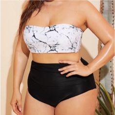 New 1x-2x Mya Modern Marble 2pc Scuba Bandeau Swimsuit Nwt A Modern Minimalist Approach To Sunbathing In Style The Perfect Bandeau Top & High Waisted Black Bottoms Scuba Soft Feel Holds You In, Has Lots Of Move-With-You Stretch The Tan Lines (Or Lack Thereof) Will Thank You! 1x 14/16 2x 18/20 Handpicked With Love Boutique Itemnwt #Posh4chemo @2chicboutique Twice Chic Boutique Posh Ambassadors Since 2017 Bundle 2+ Save The Most #Curvystyles #Curvyfashion #Ownyourbeauty #2chic4chemo #Twicechicbout Modern Marble, Bandeau Swimsuit, Tan Lines, Black Swimsuit, Bandeau Top, Black Bottoms, Chic Boutique, Curvy Fashion, Modern Minimalist