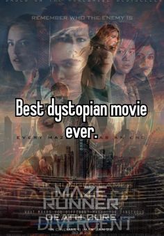 the movie poster for best dystopian movie ever with two women and one man