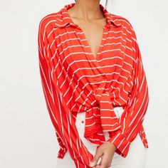 A Nice Casual Long Sleeve Tee Features A Slouchy Silhouette. Super Soft And Effortless Statement Making. V-Neckline Dolman Style Sleeves Surplice Fly Away Front Round Hem Side Vents 94% Rayon, 6% Spandex Size M And Fits True To Size. It Is More Orange/Red And White Stripes. New With Tag. Please Feel Free To Ask Any Questions. Bundle And Save! Like The Item But Not The Price? I'm Happy To Negotiate And Will Consider All Reasonable Offers. Striped V-neck Blouse For Vacation, Fall Vacation Tops With V-neck, Fall V-neck Tops For Beach, Fall Beach V-neck Tops, Fall V-neck Beach Tops, Relaxed Fit V-neck Tops For Brunch, Striped V-neck Summer Tops, Striped V-neck Blouse For Summer, Striped V-neck Top For Fall