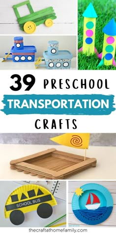 Vehicle Theme Preschool Activities, Vehicles Kindergarten Activities, Vehicle Art Preschool, Water Vehicles Preschool Activities, Preschool Airplane Craft, Vehicles Activity For Preschool, Preschool Car Craft, Vehicle Crafts Preschool