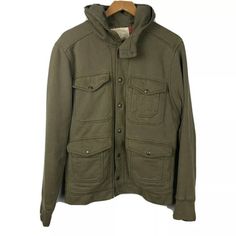 Rrl Double Rl Ralph Lauren Men’s Small Flannel Lined Hoodie Jacket Army Green. Fall Parka For Urban Adventures With Long Sleeves, Long Sleeve Parka For Urban Fall Adventures, Long Sleeve Fall Parka For Urban Adventures, Fall Long Sleeve Parka For Urban Adventures, Hooded Utility Jacket For Winter Urban Adventures, Winter Long Sleeve Utility Jacket For Urban Adventures, Casual Parka With Adjustable Hood For Urban Adventures, Casual Winter Parka For Urban Adventures, Khaki Hooded Sport Coat With Pockets