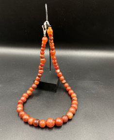 The Beautiful Roman's Era Dynasty Red Carnelian Agate Stone Jewelry Beads Necklace. The Age Of This Beads Are More Than 2000 Years Old. Conditions Of Beads As Shown In The Pictures. Rich In Patina. Red Agate Beaded Necklaces With Round Beads, Red Agate Beaded Necklace With Gemstone Beads, Red Agate Beaded Necklaces, Round Carnelian Necklaces With Natural Stones, Carnelian 8mm Beads Jewelry, Red Agate Hand-strung Necklace, Polished Agate Beads Crystal Necklace, Round Agate Crystal Necklace With Polished Beads, Agate Crystal Necklaces With Polished Round Beads