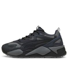 PUMA RS-X Efekt PRM 'Black Grey' 390776-21 Black Running Shoes With Reflective Details For Streetwear, Black Puma Running Shoes For Sports, Black Sneakers With Reflective Details For Outdoor, Black Reflective Outdoor Sneakers, Outdoor Black Sneakers With Reflective Details, Black Puma Running Shoes, Black Running Shoes With Reflective Details For Outdoor, Black Running Sneakers With Reflective Details, Functional Black Running Shoes With Reflective Details