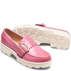 Summer Slip-on Leather Platform Loafers, Summer Leather Slip-on Platform Loafers, Leather Platform Loafers For Summer, Comfortable Loafers With Rubber Sole For Spring, Spring Lug Sole Loafers, Spring Loafers With Lug Sole, Spring Flat Heel Platform Loafers With Textured Sole, Spring Platform Loafers With Textured Sole, Spring Low-top Loafers With Stitched Sole