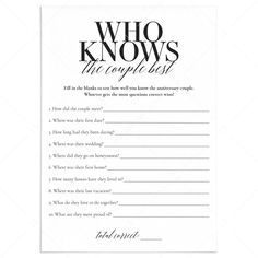 a question card with the words who knows?