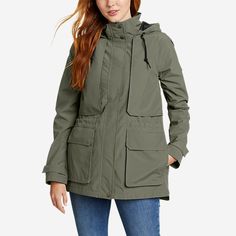 Women's Rainfoil® Parka Weatherproof Nylon Windbreaker For Hiking, Lightweight Waterproof Functional Windbreaker, Lightweight Waterproof Nylon Windbreaker, Waterproof Lightweight Nylon Windbreaker, Green Nylon Raincoat For Hiking, Solid Weatherproof Windbreaker For Travel, Utility Waterproof Windbreaker For Rainy Weather, Functional Green Nylon Raincoat, Winter Nylon Raincoat For Camping