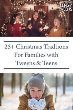 25  Christmas Traditions For Families With Tweens and Teens #Christmas #ChristmasTEens #ChristmasTweens #Holidays #Parenting #Kids #Teens #Teenagers #Tweens #ChristmasTraditions #HolidayTraditions #Family #FamilyTraditions Christmas Traditions With Teens, Christmas Traditions For Families, Christmas Legends, Silly Holidays, Its Christmas Eve, Traditions To Start, Christmas Eve Traditions, Advent Activities