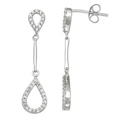 You'll sparkle day and night whenever you wear these 10k white gold diamond dangling teardrop earrings. You'll sparkle day and night whenever you wear these 10k white gold diamond dangling teardrop earrings. Length: 31 mm Backings: post Metal: 10k white gold Plating: rhodium Finish: polished Packaging: boxedDIAMOND DETAILS Total weight: 1/3 ct. Color grade: H-I Clarity: I1-I2 Shape: round Setting: prong Gemstones may have been treated to enhance their appearance. Special care may be required. Pl Post Metal, 3 Carat, Day And Night, Teardrop Earrings, White Gold Diamonds, Gold Plating, Gold Diamond, Jewelry Earrings Dangle, Jewelry Watches