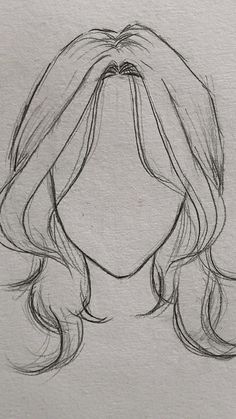 a drawing of a girl with long hair