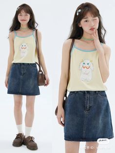 Igari Clothes Style, Shojo Manga Outfits, Loose Feminine Outfits, Japanese Style Outfits Casual, Cute Japanese Outfits Casual, Colorful Overalls Outfit, Igari Fashion Style, Girly Japanese Fashion, Sixth Dimension Outfits