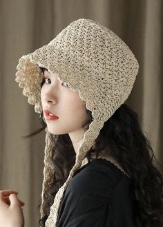 Modern Beige Lace Up Straw Woven Bucket HatMade of fine Straw Woven.Hat Circumference: 57cm/22.23". Matches easily with daily hairstyle, dresses & Shirts Woven Bucket Hat, Crochet Sun, Crochet Summer Hats, Woven Hat, Crochet Sun Hat, Patch Work Blouse, Crochet Hair Accessories, Long Blue Dress, Daily Hairstyles