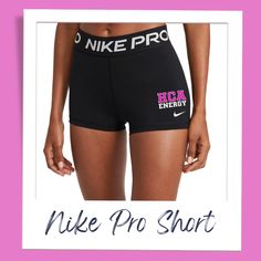 Nike Women's Pro 3” Shorts Nike Pro Girls' Dri-FIT Shorts The Nike Pro Shorts are made with stretchy, sleek and supportive fabric that wicks sweat to help you stay dry and comfortable during your workout. This product is made with at least 50% recycled polyester fibers. Features Body-hugging feel Medium support Mid-rise Dri-FIT technology keeps you dry and comfortable Available in YOUTH & ADULT sizes, Matte print Youth Sizing: Size XS S S+ M M+ L L+ XL Numeric Size 6 - 7 8 - 9 8 - 9 Plus 10 - 12 10 - 12 Plus 14 - 16 14 - 16 Plus 18 - 20 Age 7 - 8 8 - 10 8 - 10 10 - 12 10 - 12 12 - 13 12 - 13 13 - 15 Height (in) 48 - 50 50 - 54 50 - 54 54 - 57 54 - 57.5 57 - 61 57.5 - 61.5 61 - 65 Chest (in) 25.5 - 27 27 - 29 29 - 32 29 - 31 32 - 34.5 31 - 33.5 34.5 - 38 33.5 - 36.5 Waist (in) 23.5 - 24 24 Cheerleading Short Activewear In Athleisure Style, Cheerleading Short Athleisure Activewear, Cheerleading Athleisure Activewear Shorts, Athleisure Moisture-wicking Shorts For Cheerleading, Athleisure Athletic Shorts For Cheerleading, Athleisure Activewear For Cheerleading, Sportswear Activewear With Built-in Shorts For Cheerleading, Moisture-wicking Athleisure For Cheerleading, Sporty Squat Proof Shorts For Sports Events