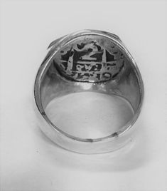 This is a museum quality model of an Atocha coin as found on the famous shipwreck Nuestra Senora De Atocha of 1622 The coin was casted with a portion of silver recovered from the shipwreck Comes with a certificate of authenticity and a velvet gift pouch Large Solid Sterling Silver Ring Dimensions: approx. 1.79 cm Antique Coin-shape Engraved Signet Ring, Antique Coin Shaped Engraved Signet Ring, Antique Engraved Coin Signet Ring, Ancient Style Engraved Silver Rings, Silver Engraved Rings In Antique Style, Silver Engraved Rings In Vintage Style, Silver Byzantine Rings Hallmarked, Silver Byzantine Engraved Ring, Hallmarked Byzantine Engraved Ring