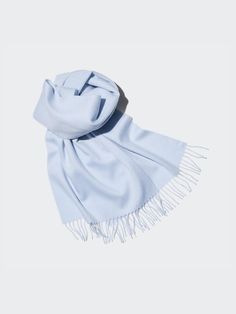 - Enjoy the stunning, vivid colors of cashmere.
- Compact size tucks inside outer layers.
- Unisex design.
- Perfect for smart casual styling.

- The images shown may include colors that are not available.

Size

69.3''×13'', Fringe: 2.4''×2

Product ID: 470089 Blue Scarf, Styling Ideas, Cashmere Scarf, Neck Warmer, Smart Casual, Unisex Design, Uniqlo, Womens Scarves, Vivid Colors