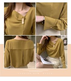 Shipping: Worldwide Express Shipping AvailableDelivery time: 🚚7-15Days Fast ShippingReturns: Fast refund,💯100% Money Back Guarantee.SPECIFICATIONSBrand Name: BONJEANStyle: CasualElasticity: Non StrechOrigin: Mainland ChinaCN: GuangdongSeason: Spring/SummerFabric Type: ChiffonMaterial: AcetateMaterial: PolyesterPattern Type: SolidFit Type: Regulai FitAge: MIDDLE AGEThickness: MidweightClothing Length: RegularDecoration: ButtonShirts Type: Casual ShirtsDress Patterns: PulloverFabric content: 51% Trendy V-neck Blouse For Office Wear, Elegant Collared Tops In Solid Color, Trendy V-neck Top For Office Wear, Solid Color V-neck Blouse For Office, Office Tops With Collar In Solid Color, Long Sleeve Solid Color Office Tops, Solid Color Tops For Summer Office Wear, Solid Color Summer Tops For Office Wear, Solid V-neck Office Tops