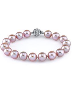 This gorgeous pearl bracelet is a recent addition to The Pearl Source and is sure to be a favorite. The bracelet consists of 7.0-7.5mm AAA quality freshwater pearls with 'Very High' luster, our highest grade available in every category. The brilliant color of this bracelet would also go great with one of our exquisite pink freshwater necklaces. The pearl bracelet is affixed with a beautiful 14K white or yellow gold clasp. Single Pearl Necklace, Pearl Bracelets, Freshwater Pearl Jewelry, Mother Of Pearl Jewelry, Buy Necklace, Freshwater Pearl Bracelet, Pearl Leather, Pink Jewelry, Gorgeous Bracelet