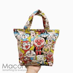 Material: Cotton x Polyester Image: Both sides + handles Size: Approx. 28 (W) x 22 (H) cm + handles A fun design made for all Anpanman fans! Use it a lunch bag or as a hand bag to carry all your everyday needs! This little bag is lined with plastic to keep your belongings dry on light rainier days and features a large single roomy compartment to carry all your daily needs. It also comes with a smaller zipped pocket inside to store smaller items. Keep your items safe with a zipped closure which opens up to 23cm. Please note that the pattern placement will differ from bag-to-bag due to the way the fabric is cut and sewn. Sac Lunch, Small Backpack, Fun Design, Lunch Bag, Hand Bag, Rainy Day, Inside Pocket, Cool Designs, Australia