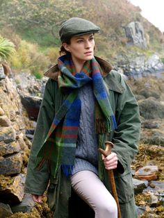 We have a large selection of #scarves and #caps, made from 100% pure wool in Co. Tipperary. Click the picture to see them on our website. English Country Clothing, British Country Style, Celtic Fashion, Barbour Style, Tartan Fashion, Irish Style, Rainwear Fashion, Tweed Jackets