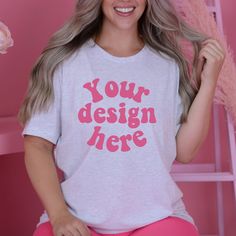 Are you finally ready to launch your new designs while searching for beautiful Bella Canva 3001 t-shirt mockups for your e-commerce business?  Today is your lucky day! You have stumbled upon an amazing selection of unique and beautiful mockups for your Bella Canva 3001 ash t-shirt. Simply drag your design onto the mockup and you are ready to go. This saves you time and effort, which can be used elsewhere to focus on other important tasks.  What you will get : Bella + Canvas 3001 ash T-shirt Mockup :    - 1 jpg file (free of watermarks) - 5000 px X 4000 px - 300 dpi   Please note that NO physical item will be shipped. This is a digital file. COPYRIGHT & TERMS OF USE  This file is subject to © COPYRIGHT and is the intellectual property of ©Thibophotos. PERSONAL AND COMMERCIAL USE IS ALLOWED. Customizable Trendy Pink Tops, Trendy Customizable Pink T-shirt, Customizable Pink Crew Neck T-shirt, Customizable Gray Cotton Tops, Customizable Gray Cotton T-shirt, E Commerce Business, Pink Decor, Lucky Day, Tshirt Mockup