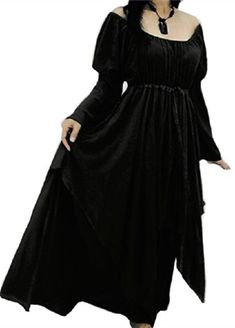 2 Dark Academia Fashion Aesthetic, Layered Maxi Dress, Dress Layered, Dark Academia Fashion, Witch Outfit, Full Length Dress, Peasant Dress, Layered Skirt, Historical Clothing