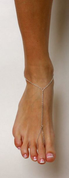 Silver Barefoot Sandals Minimalist Foot Jewelry by BareSandals Elegant Silver Barefoot Sandals For Summer, Silver Barefoot Sandals With Ankle Strap, Silver Barefoot Sandals For Summer Gift, Silver Ankle Strap Barefoot Sandals As Gift, Delicate Silver Anklets For Summer, Delicate Silver Jewelry For Summer, Delicate Silver Summer Jewelry, Elegant Silver Toe Ring Barefoot Sandals, Silver Elegant Barefoot Sandals For Festivals