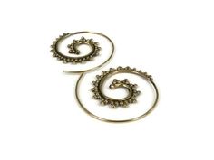 Spiral Jewelry, Earrings Indian, Spiral Shape, Spiral Earrings, Indian Earrings, Ethnic Earrings, Brass Jewelry, Brass Earrings, Ethnic Jewelry