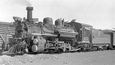 black and white photograph of an old train