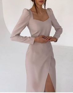 Elegant Dresses Classy Chic, Simple Elegant Dresses, Elegant Outfit Classy, Dresses Classy, Long Sleeve Dress Formal, Elegant Dresses Classy, Fashion Hacks Clothes, Classy Chic, Winter Fashion Outfits