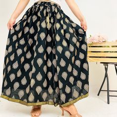 "Cotton Long Printed Skirt, Vintage Skirt, Maxi Skirt, Floor Length Skirt, Hippie Skirt, Colorful Festival Skirt, Block Printed Design Handmade Size: One Size Pockets Adjustable Waist   Length: Approx. 36\" Waist: Approx. 18\" to 38\" Hip: Approx. 28\" to 56\" This cotton maxi skirt is perfect for summer days and festivals. It is floor-length with colorful prints and a vintage, hippie style, making it an ideal choice for those who value comfort and fashion. With its lightweight design and breath Traditional Pleated Skirt For Summer, Traditional Pleated Summer Skirt, Lined Flared Skirt For Festival, Long Gathered Skirt For Festival, Traditional Summer Skirt With Elastic Waistband, Traditional Lined Flared Skirt, Traditional Summer Pleated Skirt, Traditional Flared Lined Skirt, Traditional Long Skirt For Summer