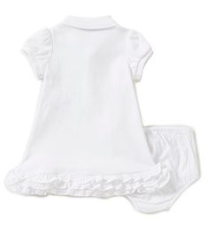 Ralph Lauren Childrenswear Baby Girls 3-24 Months Schiffli Embroidered Polo Dress | Dillard's White Casual Cap Sleeve Dress, White Cap Sleeve Casual Dress, Spring Cotton Collared Polo Dress, Cotton Collared Polo Dress For Spring, Fitted Solid Polo Dress For Spring, Classic Short Sleeve Polo Dress, Short Sleeve Cotton Polo Dress For Spring, Fitted Cotton Collared Polo Dress, Fitted Short Sleeve Polo Dress For Summer