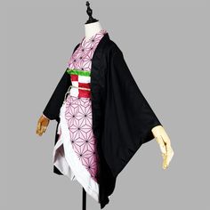 Anime Demon Slayer Brother and Sister Kamado Nezuko Kimono Condition: Brand NewColor: Pink and BlackSize: S-3XLMaterial: Cotton and PolyesterSleeves: Long SleevesIncluded: Kimono + girdle + waist band  S bust 85-90 cm waist 65 cm  M bust 85-90 cm waist 70 cm  L bust 85-90 cm waist 75 cm  XL bust 85-95cm waist 80cm  XXL bust 95-105 cm waist 90 cm  XXXL Bust 105-120cm Waist 100cm Black Kawaii Anime Print Cosplay Costume, Harajuku Long Sleeve Halloween Costume, Pink Anime Print Costume For Halloween, Pink Long Sleeve Cosplay Costume For Halloween, Harajuku Long Sleeve Costume For Cosplay Events, Harajuku Style Long Sleeve Costume For Cosplay Events, Kawaii Black Anime Print Costume, Kawaii Black Cosplay Costume, Pink Anime Halloween Costume