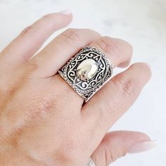 Concave 925 Thick Bali Solid Sterling Silver Ring, 925 Stamped Ring Style: Wide Concave Top Of Ring Height: 21.9mm Band Thickness: 1.8 Mm Metal: 925 Sterling Silver (925 Stamped) Sizes 6 To 12 Handmade Item Weight: 10.6 Grams Thank You For Visiting Stamped Ring, Bohemian Women, Bohemian Rings, Women Ring, Ring Style, Wide Bands, Womens Jewelry Rings, Sterling Silver Ring, Silver 925