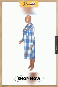 Classic Plaid Single-breasted Cotton Long Shirts Plaid Long Sleeve Shirt For Day Out, Long Shirt, 1 Million, Single Breasted, Shop Now, Plaid