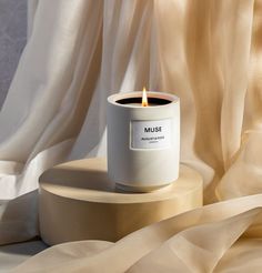 Muse-candle-label-design Scented Candles Product Photography, Product Photography Ideas Candles, Candle Product Photography Ideas, Luxury Product Photography, Candle Product Photography, Candle Photography