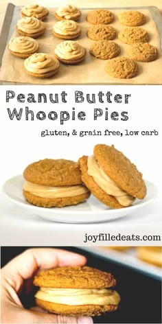 the peanut butter whoopie pies are made with gluten and grain free, low carb