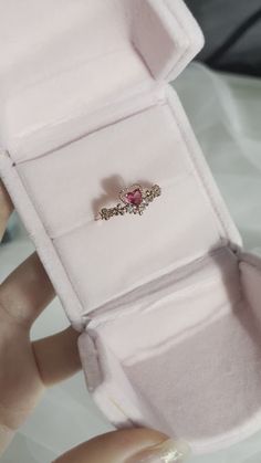 Pink Heart Ring Aesthetic, Cute Heart Rings, Coquette Rings Aesthetic, How To Treat A Girlfriend, Cute Pink Rings, Pretty Rings Aesthetic, Pink Heart Diamond Ring, Adjustable Heart Cut Ring For Valentine's Day, Pink Heart-shaped Jewelry For Proposal