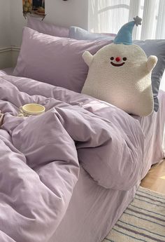 Pastel Bedding Set Purple / Small Flat Purple And Blue Room, Teenage Beds, Lavender Bedding, Pastel Bedding, Purple Duvet Cover, Purple Room, Stylish Bedding, Blue Bedding Sets, Violet Pastel