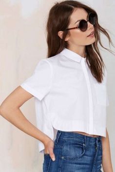 Spring Crop Tops, Áo Blu, Áo Crop Top, Wear Crop Top, Couture Mode, Outfit Jeans, Tops Blouse, Summer Crop Tops, Crop Top Outfits