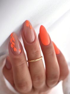 Multicolor  Collar    Color Nails Embellished   Beauty Tools October Nails, Nagel Tips, Orange Nails, Nail Designs Spring, Chic Nails, Pedicure Nails, Nail Trends, False Nails