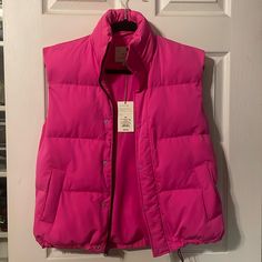 Hot Pink Puffer Vest, New With Tags. Hot Pink Puffer Vest, Pink Puffer Vest, Puffer Vest, A New Day, New Day, Hot Pink, Puffer, Jackets For Women, Jackets & Coats