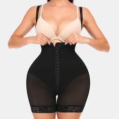 An all-day. every-day full bodysuit that features 360° maximum compression. Targeted compression sculpts your midsection. hip. and thighs. â€?Open-bust = wear your own bra!â€?3-level adjustable front hook-and-eye closure for a perfect fit.â€?Conforms to the curves and holds tummy in place with hooks closure design.â€?Butt lifting design contours your curves.â€?Shorts bottom with a lace leg band.â€?Wide and adjustable straps for optimal support.â€?High coverage at the back to smooth out lumps and Full Bodysuit, Lantern Sleeve Sweater, Open Bust, Closure Design, Black Brick, Full Body Suit, Strapless Bandeau, Corset Mini Dress, Beautiful Figure