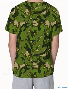 OrcaJump - Mens Camo 3D Graphic Print Daily Sports Short Sleeve Designer Sportswear Classic/Summer Tee Casual Camouflage T-shirt For Sports, Camouflage Short Sleeve Sports Top, Casual Camouflage Sports T-shirt, Summer Sports T-shirt With All Over Print, Sports Shirt With All Over Print And Short Sleeves, Short Sleeve Sports Shirt With All Over Print, Casual Sports Sublimation Design With All Over Print, Summer Sports Printed T-shirt, Casual Sports Top With All Over Print