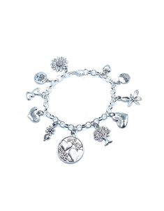 New. This Bracelet makes a perfect gift. Has  11 Sister Themed Charms all charms are approx 1/2" to 1" in size Stainless Steel bracelet has a lobster clasp closure and is adjustable measures approx 8" bracelet is Stainless Steel  charms are silver tone alloy and steel. (Nickel and lead free) Charms include Flower, My Family My Love With Tree, Double Hearts, Sister Heart, Flower, Circle Is double sided One side has 2 hearts back side Reads A Sister Is Someone to dream, cry, sing Laugh With, Tree, Symbolic Charm Bracelet With Dangling Charms, Adjustable Metal Friendship Charms, Symbolic Metal Charm Bracelet With Dangling Charms, Adjustable Dangle Charms Nickel Free, Adjustable Bracelets With Removable Charms For Friendship, Adjustable Sterling Silver Charms For Everyday, Adjustable Nickel-free Metal Charms, Hypoallergenic Metal Charm Bracelet, Adjustable Friendship Charm Bracelet With Dangling Charms