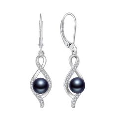 PRICES MAY VARY. Infinity Pearl Earrings: Pearl is the epitome of beauty and symbolizes purity, innocence and beauty. The pearls combine with the infinity symbol earrings means eternal love. This black pearl drop earrings full of beautiful meaning will complement any outfit with sophistication and elegance. It is the best gift choice to express your love and cherishment High Quality: 925 sterling silver with 18k white gold plated and 5A cubic zirconia, black freshwater pearl. Hypoallergenic, nic Symbol Earrings, Black Freshwater Pearls, Beautiful Meaning, Freshwater Pearl Drop Earrings, Infinity Symbol, Earrings Pearl, Birthstone Earring, Broken Chain, Pearl Earrings Dangle