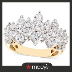 in stock Macy's Formal Diamond Ring With Diamond Accents, Macy's Formal Diamond Ring With Accents, Macy's Formal Diamond Ring, Macy's Diamond Cut Wedding Ring, Elegant Macy's Rings For Anniversary, Elegant Macy's Diamond Ring, Macy's White Formal Rings, Elegant White Diamond Ring From Macy's, Macy's Diamond Ring In Fine Jewelry Style