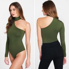 Nwot. Brand New, Never Worn! Alloy Apparel Selina One Shoulder Bodysuit In Green. Size Xxl. P2p 19" Trendy Green Bodysuit For Fall, Chic Green Stretch Bodysuit, Green Bodysuit For Night Out In Fall, Fall Green Bodysuit For Night Out, Green Fall Bodysuit For Night Out, Brand New, Womens Tops, Green, Women Shopping